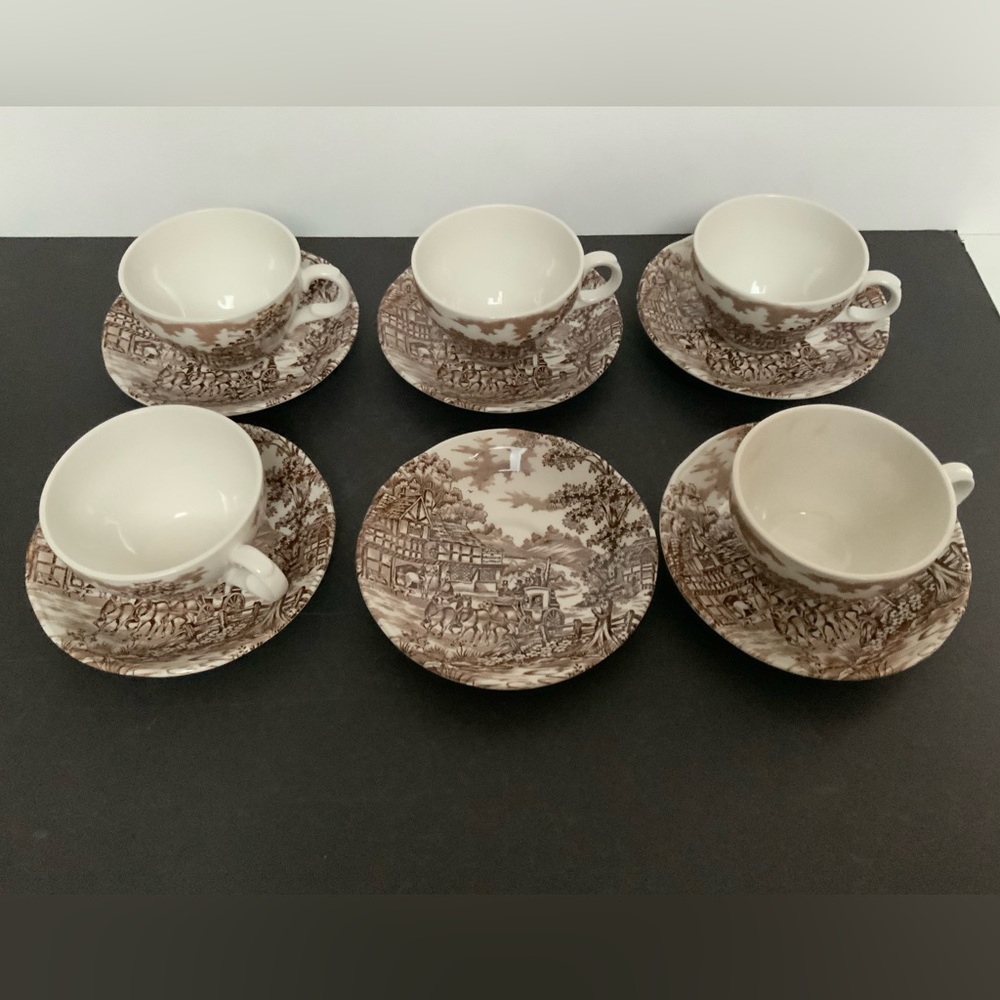 Vintage Franciscan ‘Coaching Days’ China Tea Set 11 piece England